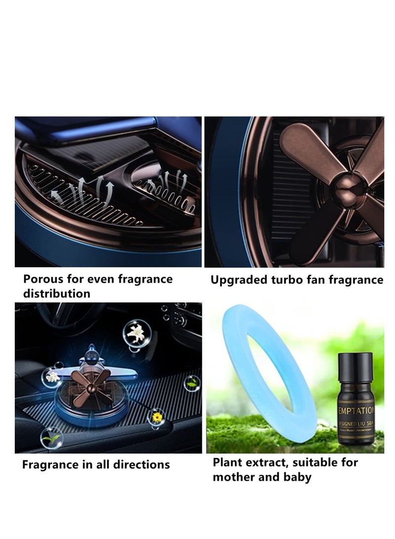SOLARAE Car Air Freshener Solar Energy Rotating Helicopter Car Aromatherapy Diffuser Car Fragrance New Car Scent Car Freshener Car Perfume Interior Decoration Accessories - Image 3