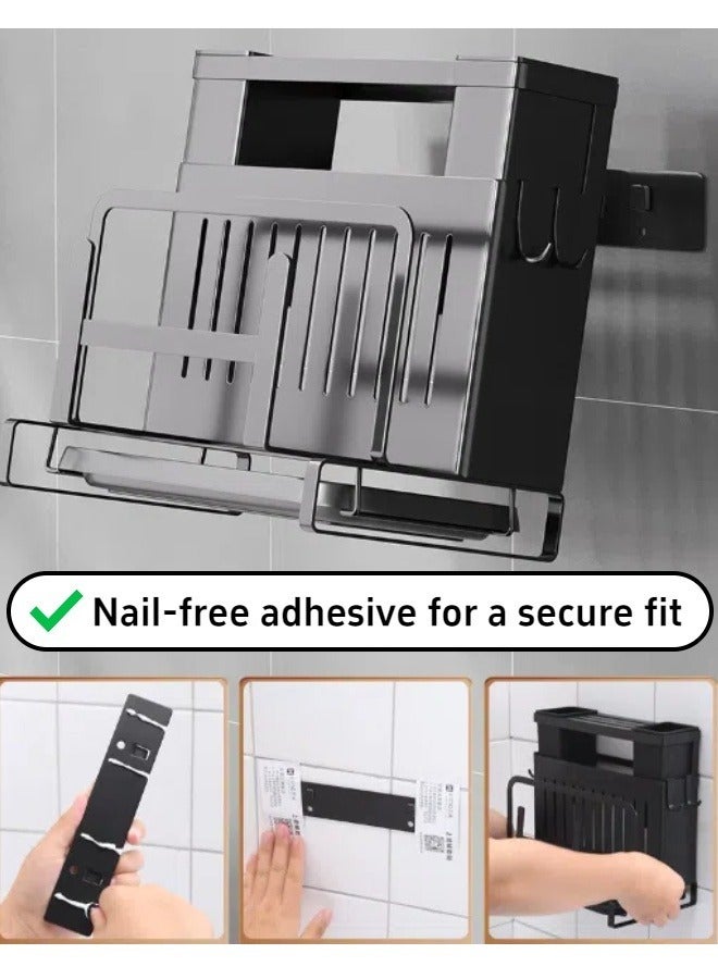 Kitchen Cutlery Rack, Stainless Steel Universal Knife Rack, Storage Rack, Large Capacity Drainage Plate Rack for Kitchen, Chopsticks, Knives, Forks.  - Image 5
