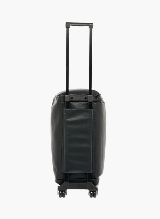 Wave Textured Duffle Bag with Retractable Handle and Zip Closure