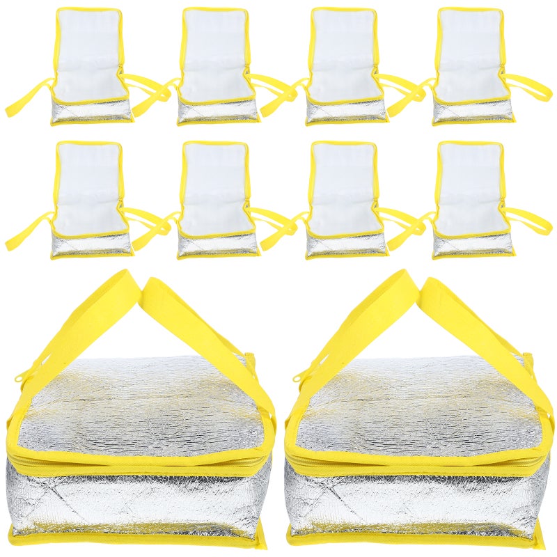 10pcs Insulated Pizza Bags Pizza Container Insulated Bag Insulated Cooler Bag Thermal Bag Reusable Insulated Shipping Bags - Image 1