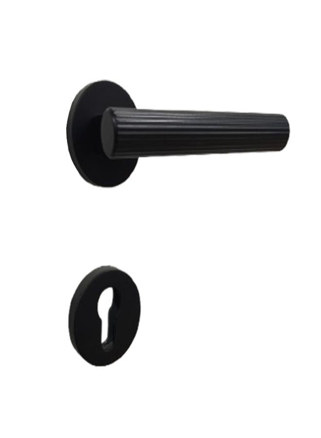 Doganlar Doganlar Lont Turkish Rosette Cylinder Door Handle Set - Matte Black  - Image 2
