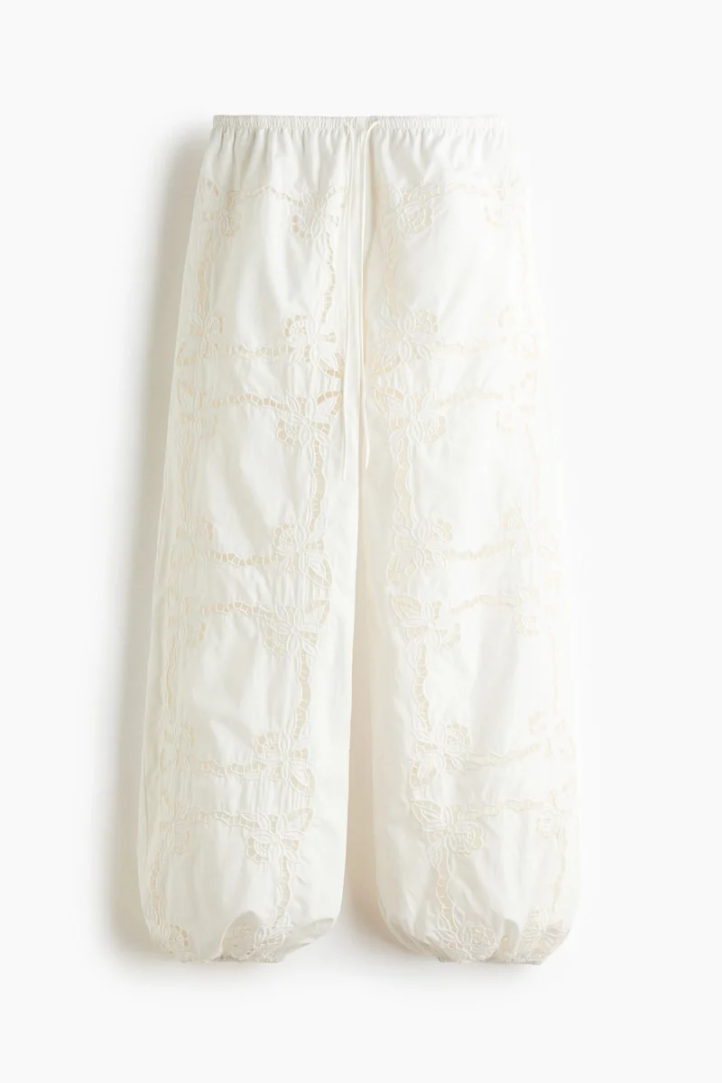 H&M Broderie anglaise balloon trousers