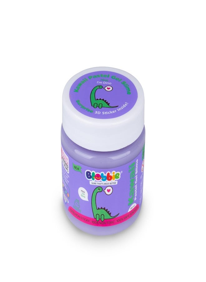 Blobbie® Kawaii Pastel Gel Slime Set of 6|Free 3D Kawaii Character Stickers | Dumbo Lucy Max Dino Balloo Bunny | Scented | 130 ml x 6 = 780 ml |100% Non-Sticky | 100% Non-Toxic | for Age 4+ Years - Image 3