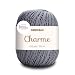 CÃRCULO Circulo Charme Yarn for Crochet and Knitting 433 yds 100 Mercerized Brazilian Virgin Cotton Soft Sport Weight Color 8336 Lead - Image 2