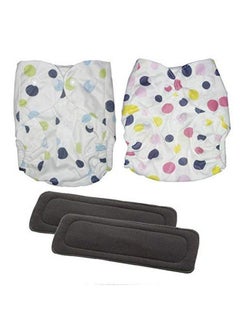 Chinmay Kids Combo Of Reusable Baby Washable Cloth Diaper Nappies With Multi Layered Microfibre Baby Insert Pads (Printed) (Set Of 2) (Assorted Colours)  - Image 2