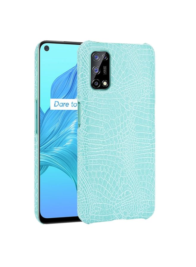 HuHa Case Cover For Realme V5 5G Shockproof Crocodile Texture PC + PU Case Light green