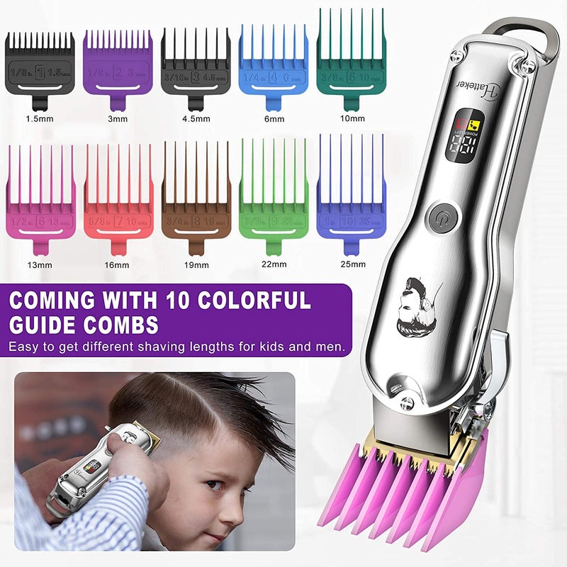 Hatteker Hair Trimmer, Battery Powered, Silver - Image 2