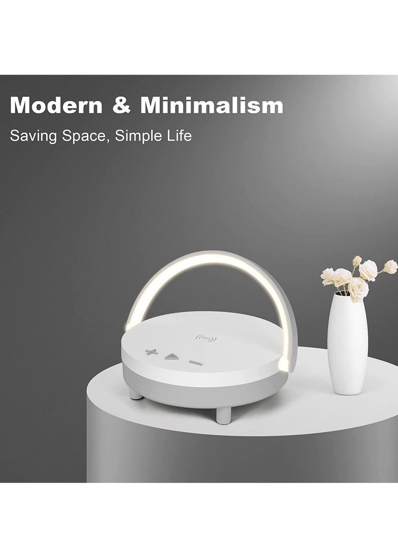 Earldom LED Night Light Table Lamps, Music Lamp Wireless Charger Portable Bluetooth Speaker Touch Lamp, Portable Bluetooth Speaker, Wireless Charging Nightstand Lamp ,Birthday Gifts for Women, Men, Dad, Mom - Image 5