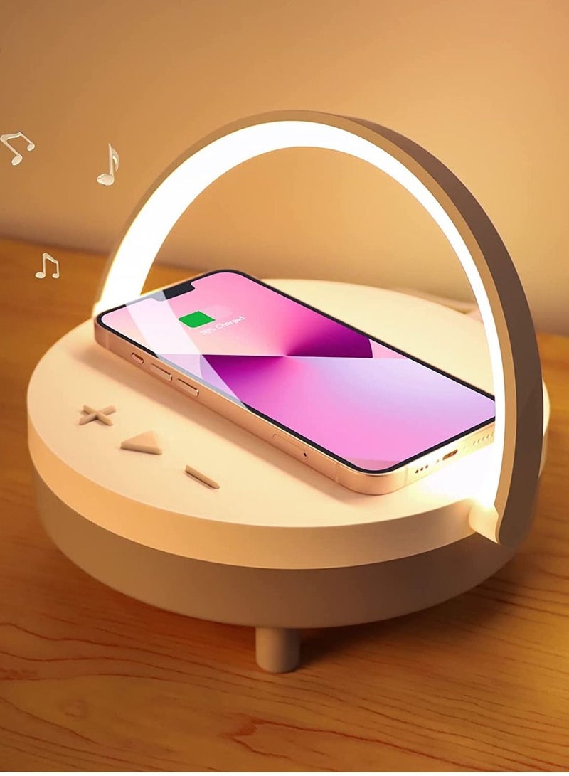 Earldom LED Night Light Table Lamps, Music Lamp Wireless Charger Portable Bluetooth Speaker Touch Lamp, Portable Bluetooth Speaker, Wireless Charging Nightstand Lamp ,Birthday Gifts for Women, Men, Dad, Mom - Image 2