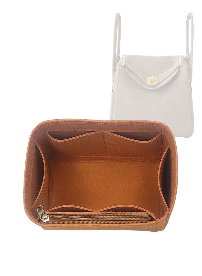 Lckaey bag Organizer Insert for lindy 34 insert bag Insert compatible birkin purse base shaper Y077camel-L - Image 2