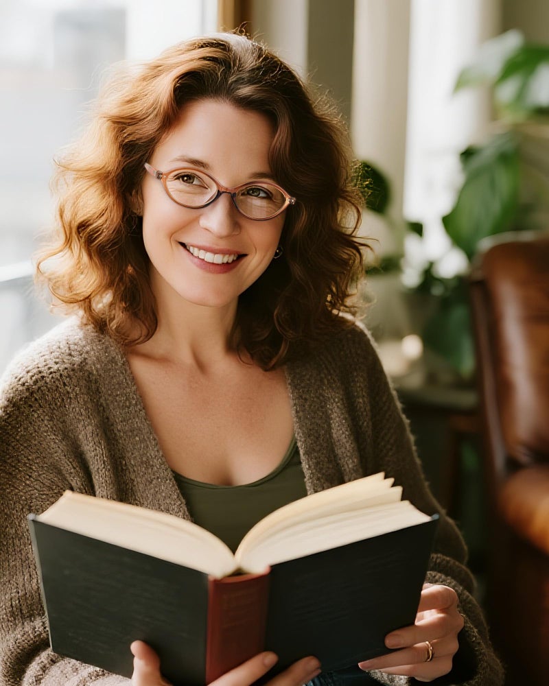 JM 5 Pack Oval Reading Glasses for Women, Trendy Blue Light Blocking Computer Readers with Spring Hinges + 2.50 - Image 3