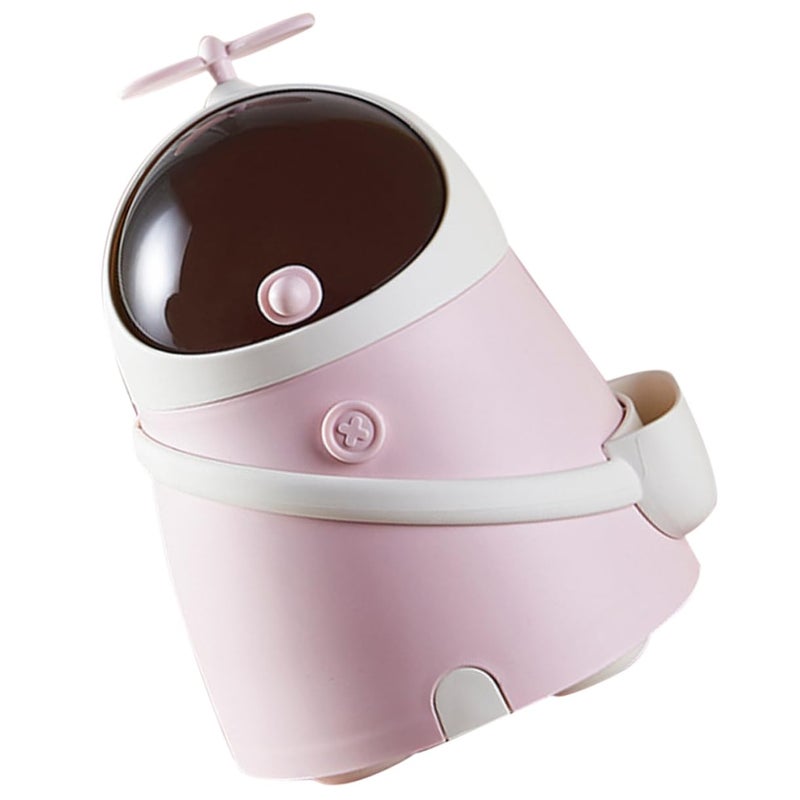Astronaut Design Mini Trash Can Cute Desktop Waste Basket Plastic Storage For Office Dorm - Image 2