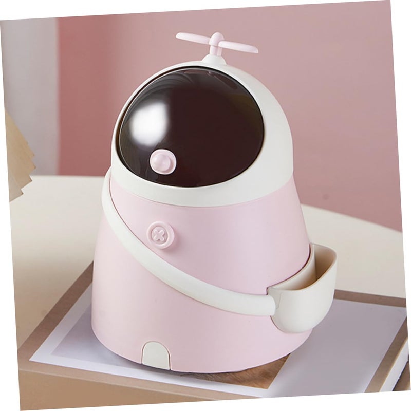 Astronaut Design Mini Trash Can Cute Desktop Waste Basket Plastic Storage For Office Dorm - Image 4