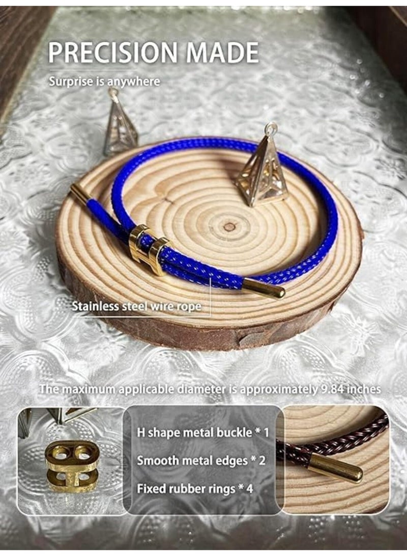 أساور للنساء أنه سوار قابل للتعديل على شكل حرف H مطلي بالذهب عيار 18 قيراطًا بتصميم مشبك من الفولاذ المقاوم للصدأ، حبل سلكي من الفولاذ التيتانيوم أنها هدية مجوهرات للنساء - Image 4