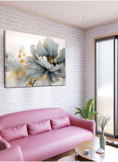 LOWHA Canvas Wall Art Stretched Over Wooden Frame with Flower Painting  - Image 2