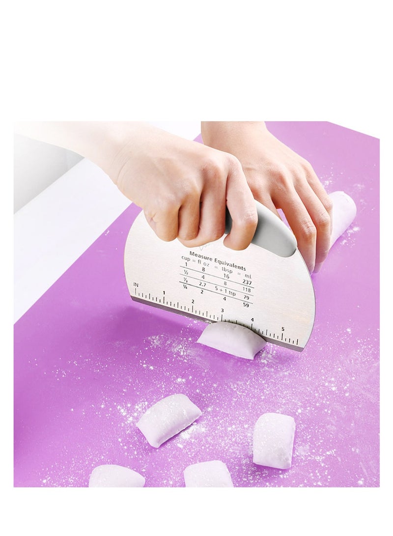 Fissman Rolling Pin Purple 47cm and Silicone Baking Mat 50cm (Assorted Color) Set -  Baking Essential Tools, Food-Grade Silicone Material for Pizza, Pie, Pasta - Image 2