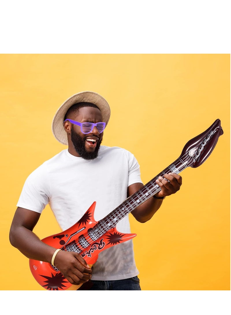 SYOSI طقم ألعاب نجم الروك القابل للنفخ، 33 قطعة من دعامات الحفلات راديو بومباكس هاتف محمول سلسلة ذهبية بالونات لتزيين حفلات الهيب هوب من الثمانينيات والتسعينيات - Image 5