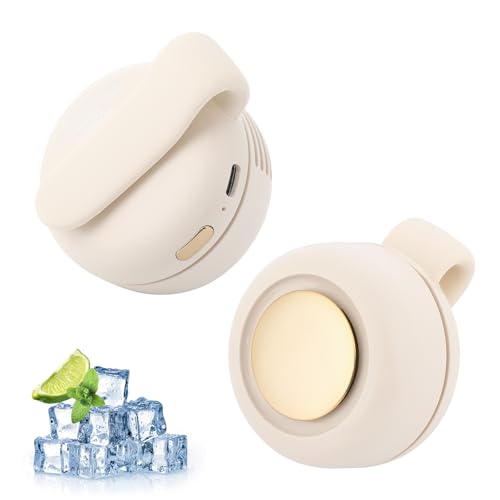 enterlent Portable Silent Mini Bladeless Electric FanMini Whirlwind Fan for Waist Clip Fan3SpeedHandsFree Neck Fan suitable for Outdoor Travel OfficeTravel Accessories White - Image 1