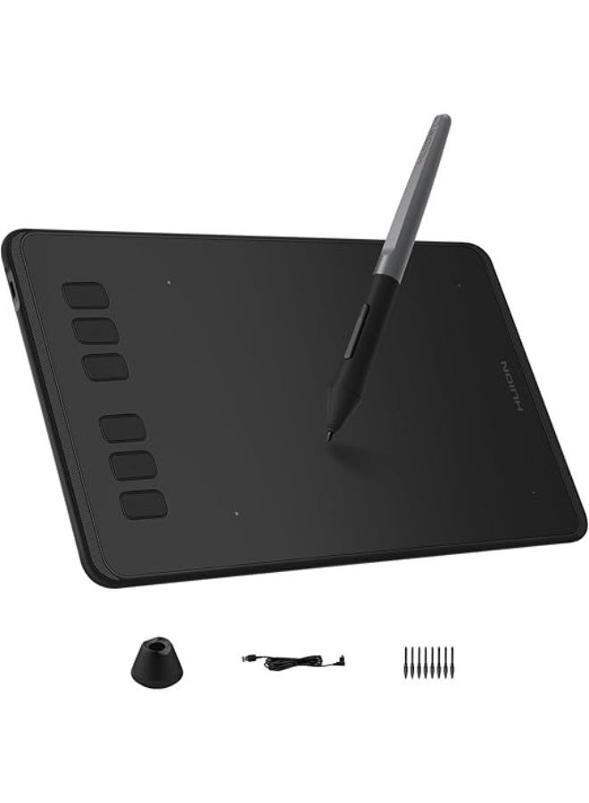 Huion Inspiroy H640P drawing tablet with battery-free stylus and 8192 levels of pressure sensitivity - Image 1