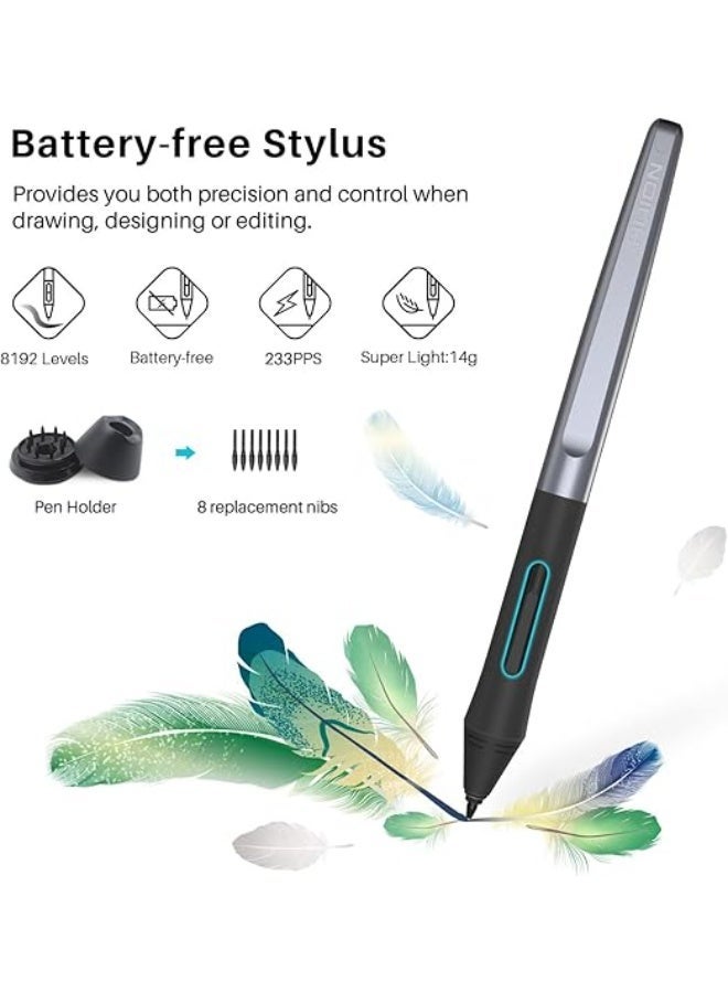 Huion Inspiroy H640P drawing tablet with battery-free stylus and 8192 levels of pressure sensitivity - Image 4