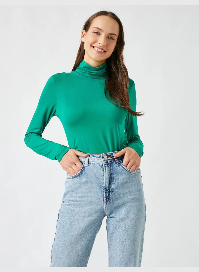 KOTON Half Turtleneck Long Sleeve T-Shirt