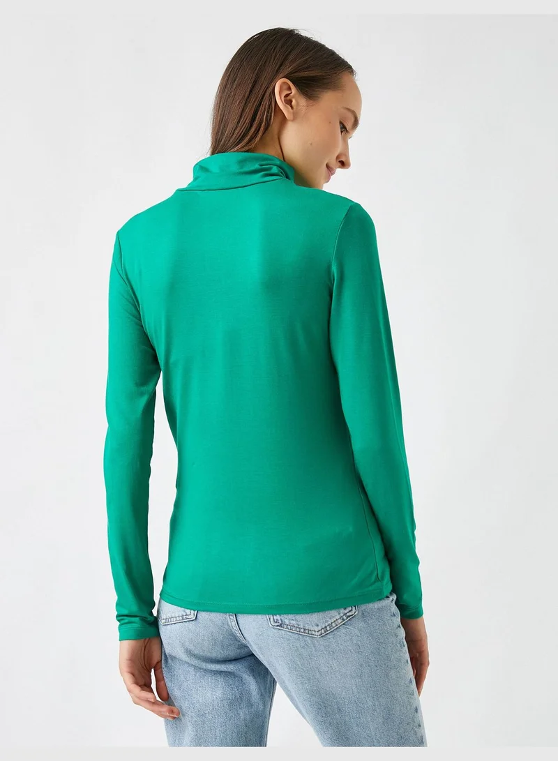 KOTON Half Turtleneck Long Sleeve T-Shirt
