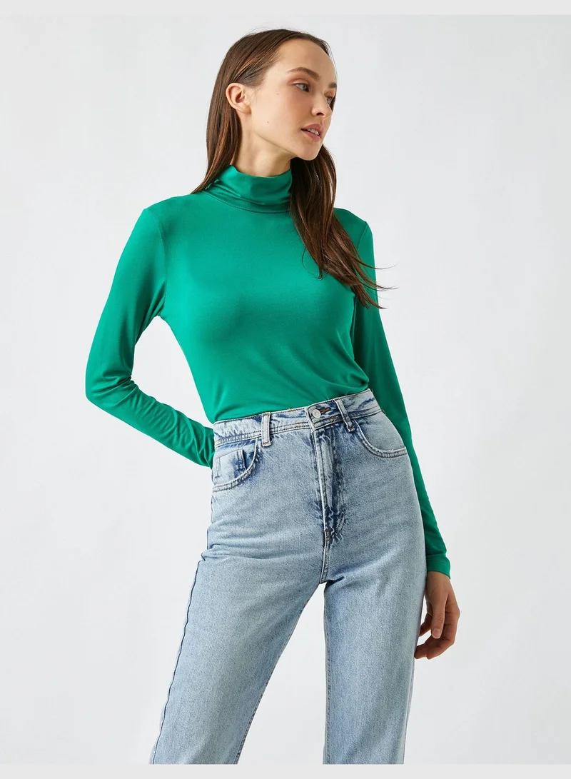KOTON Half Turtleneck Long Sleeve T-Shirt