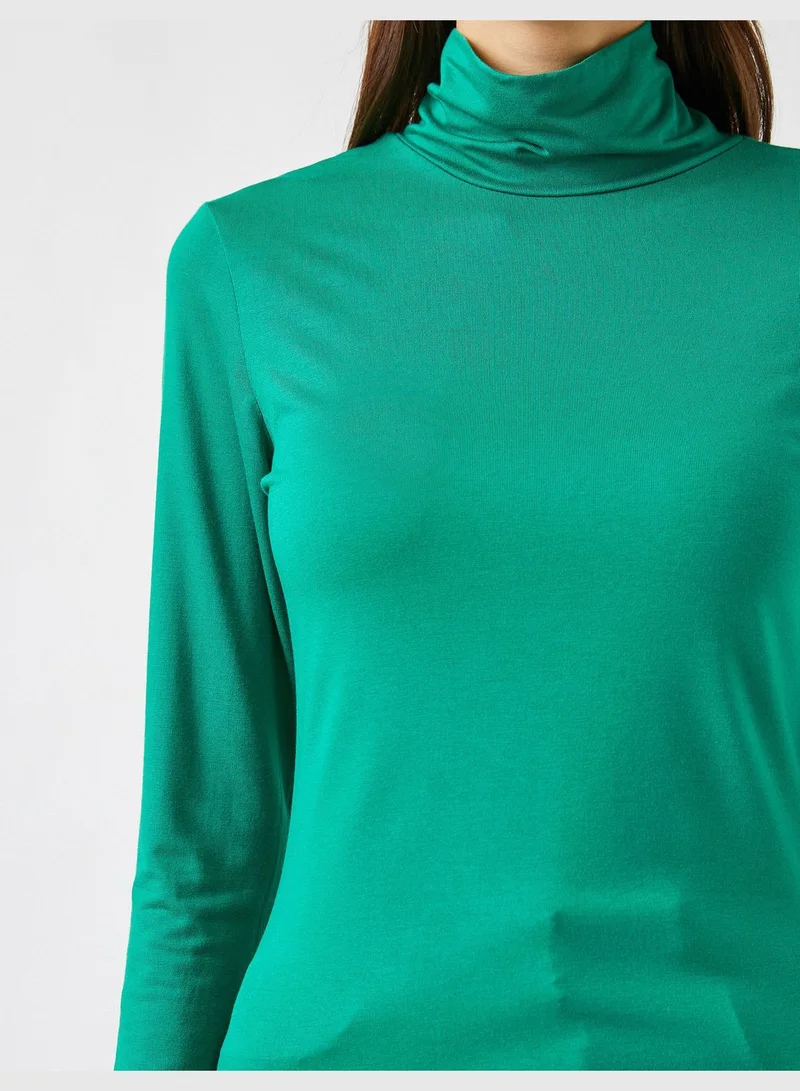 KOTON Half Turtleneck Long Sleeve T-Shirt
