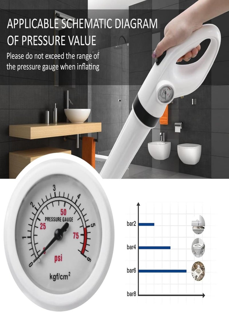 Alruht Toilet Plunger, Electric Toilet Clog Remover Drain Unblocker, High Pressure Air Drain Blaster, Cordless Powerful Pneumatic Dredge Unclogger Cleaner for Bathroom, Bathtub, Floor Drain, Sewer, Clogged Pipe - Image 3