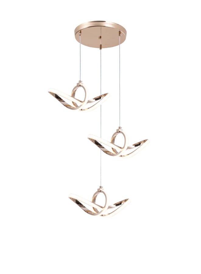 Best Power Modern LED Chandelier 6546-3 with 3 Pendants – 3 Lighting Modes, 60W – 90CM Adjustable Hanging Light for Living Room, Dining, Bedroom - Image 4