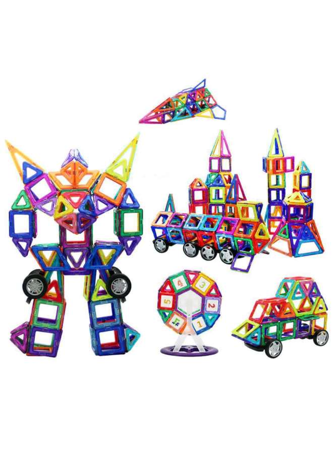 Pure Magnetic Piece Building Blocks Children's Magnet Magnetic Piece Puzzle Boys Girls Baby's Iron Piece Puzzle Assembled Toys-Color:100 Pure Magnetic Film Set [send Storage Box + Wheel + Ferris Wheel]]  - Image 5