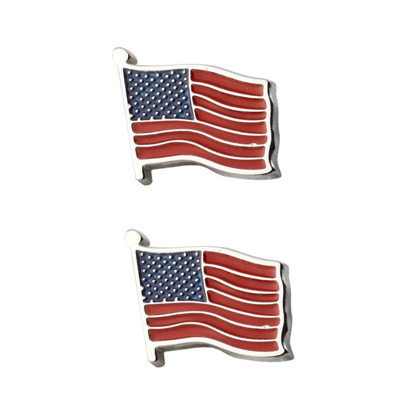 1 Pair American Flag Design Shirt Sleeve Decor Replacement Male Links - Image 5