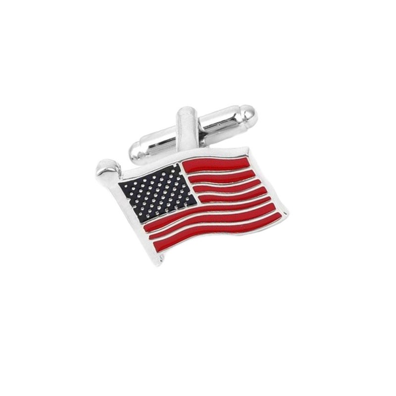 1 Pair American Flag Design Shirt Sleeve Decor Replacement Male Links - Image 4