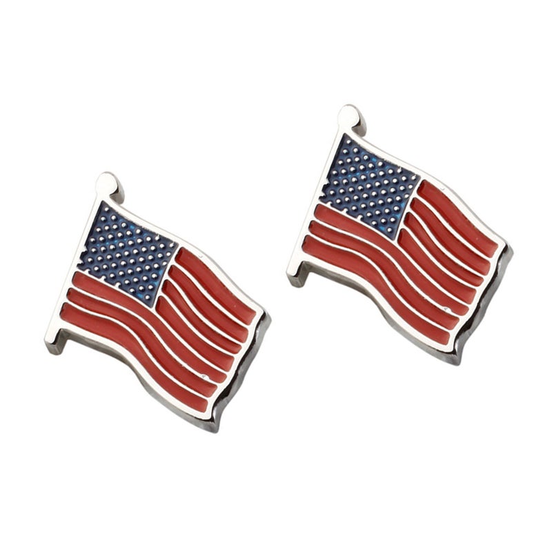 1 Pair American Flag Design Shirt Sleeve Decor Replacement Male Links - Image 3