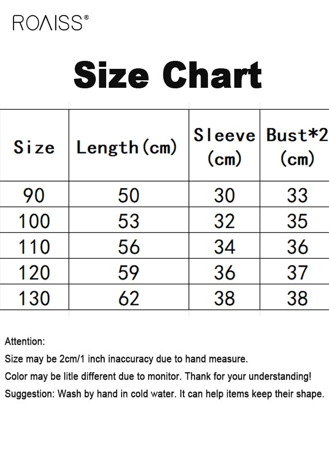 رويس فستان بنمط A-line مع ياقة بولو للفتيات الصغيرات، فستان أنيق وعصري من التريكو للفتيات الصغيرات، فستان بأكمام طويلة وأزرار، مناسب للارتداء اليومي أو أي مناسبة - Image 4