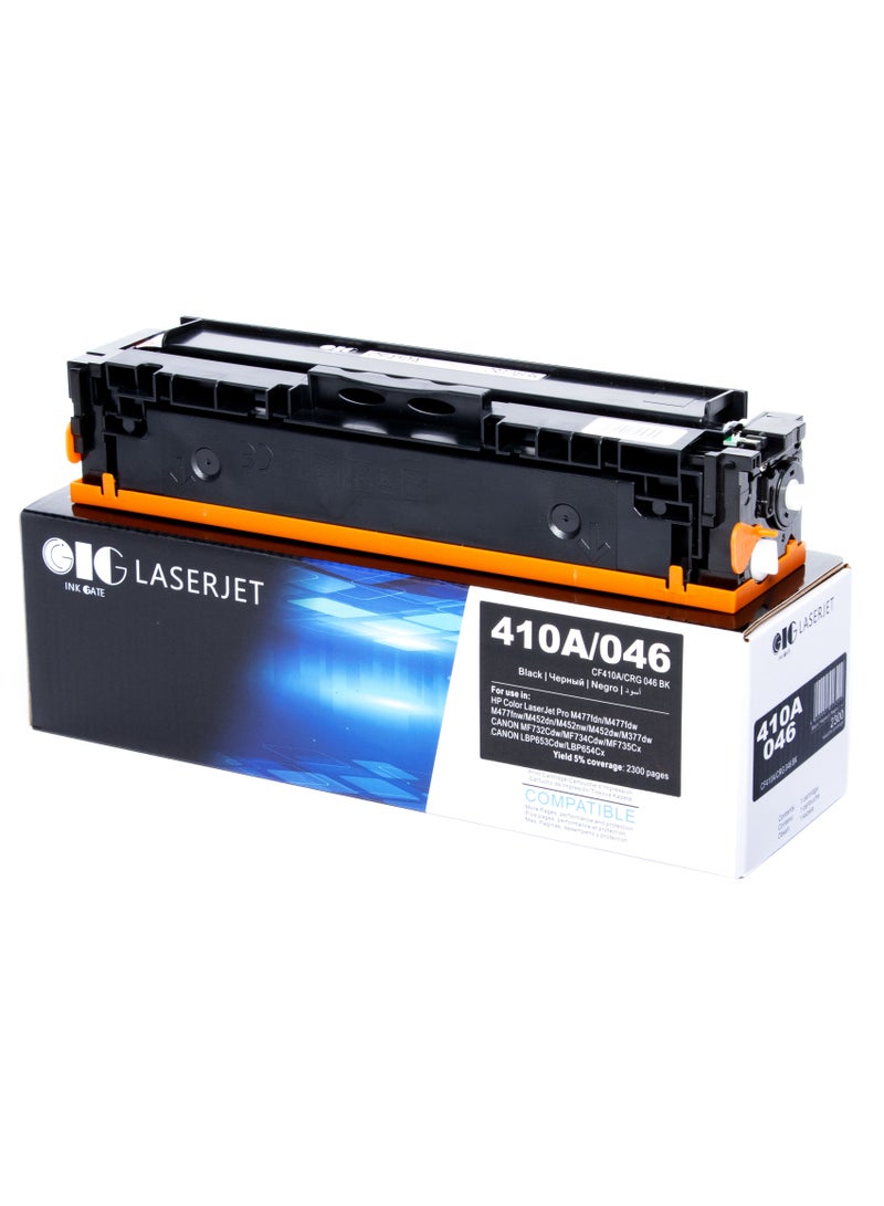 أي جي طقم كارتريدج حبر متوافق IG – CF410A (أسود)، CF411A (سماوي)، CF412A (أصفر)، CF413A (أرجواني) / CRG-046 – لطابعات HP M452، M477 – أسود: 2200 صفحة، الألوان: 2300 صفحة لكل لون - Image 2