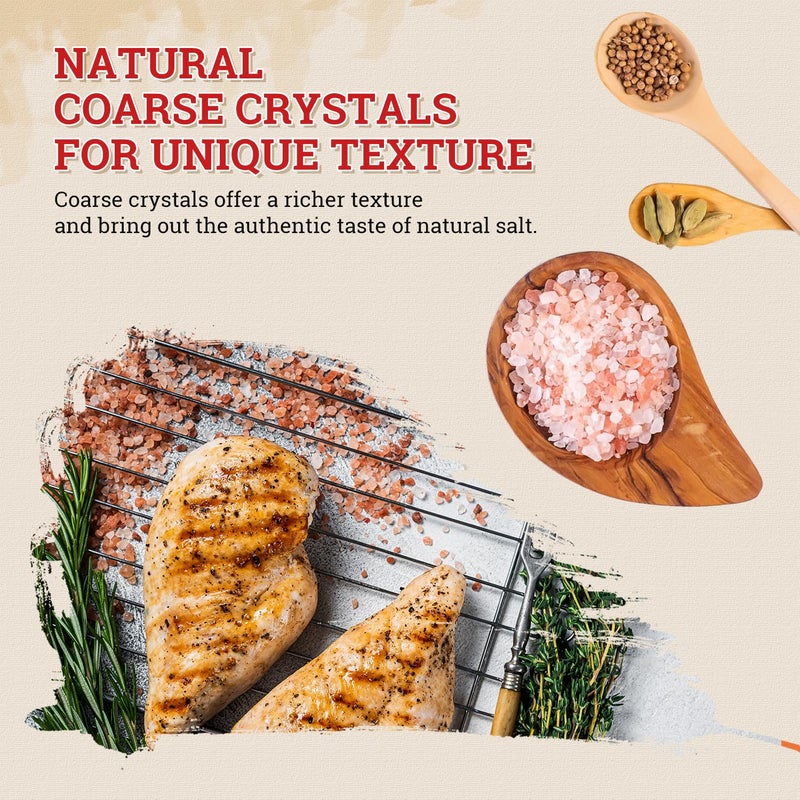 52USA Himalayan Pink Salt Grinder Set, 13.4oz (380g) Coarse Salt, Refillable Grinder Shakers with Adjustable Coarseness - Image 4