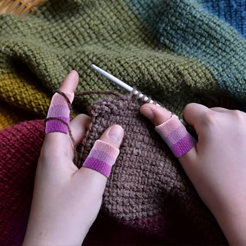Asofelk 20PCS Crochet Finger Guard, 3.9-Inch Finger Covers Compression Crochet Finger Sleeves for Knitting Finger Protector, Breathable Finger Cushion for Writing - Image 5