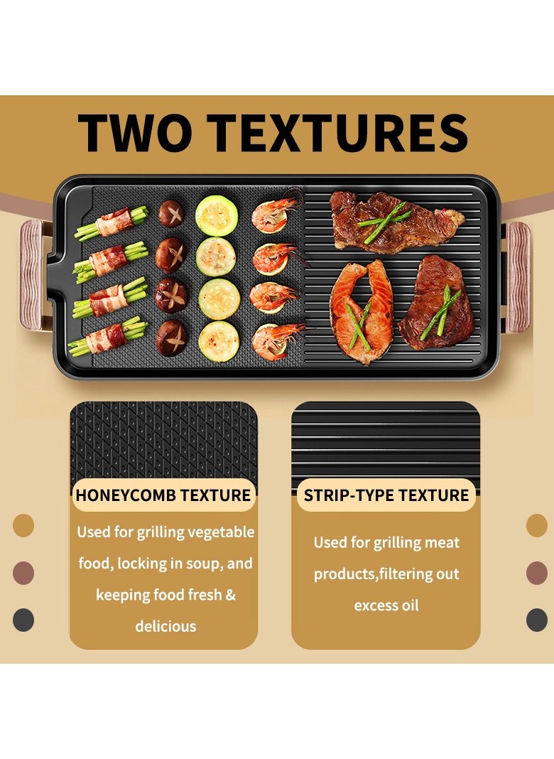 YQbest lectric Barbecue Grill Smokeless Indoor/Outdoor Portable Kitchen BBQ Grill with Adjustable Temperature Control  - Image 2