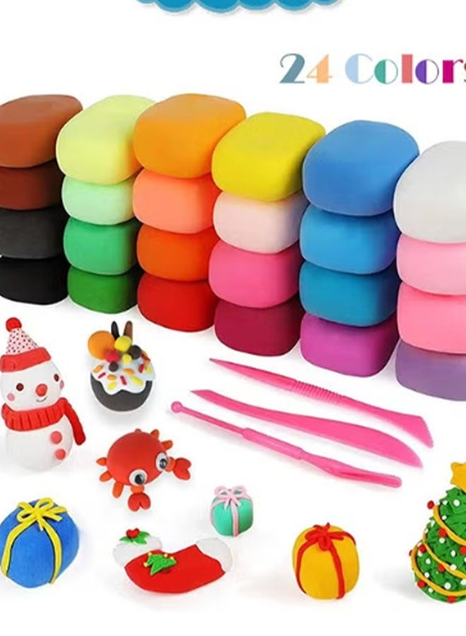 Multi-Color Ultra-Light Air-Dry Clay, Eco-Friendly & Safe for Ages 3+, Non-Sticky Easy DIY, Early Education Tool for Kindergarten & Primary School - Image 1