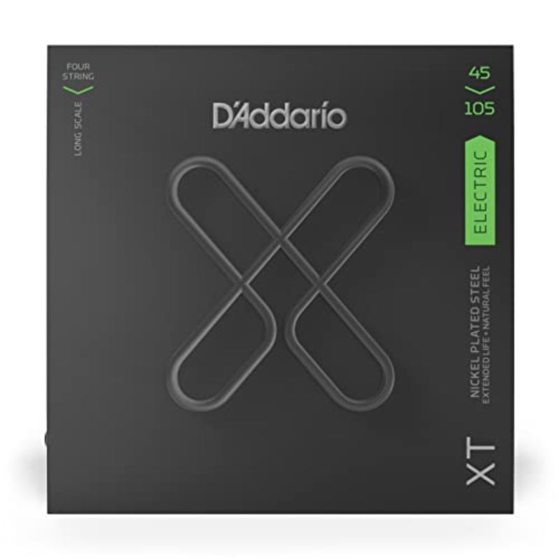 D'Addario XTB45105 XT Bass فولاذ مطلي بالنيكل، سطح خفيف/قاع متوسط، مقياس طويل، 45-105 - Image 2