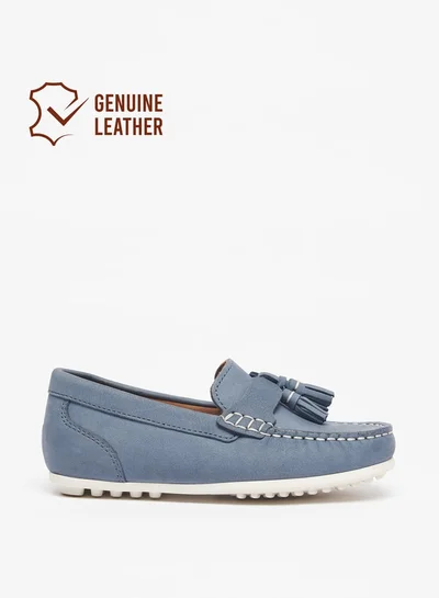 DUCHINI Boys Slip-On Moccasins With Tassel Detail