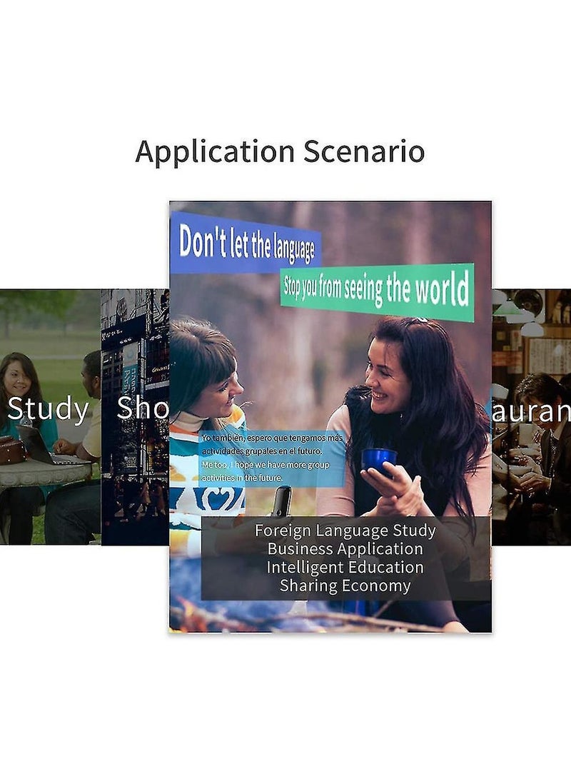 AROAQ Language Voice Translator Device Real Time 2-Way Translations Supporting 72 Languages for Travelling Learning Shopping Business Chat Recording Translations - Image 3