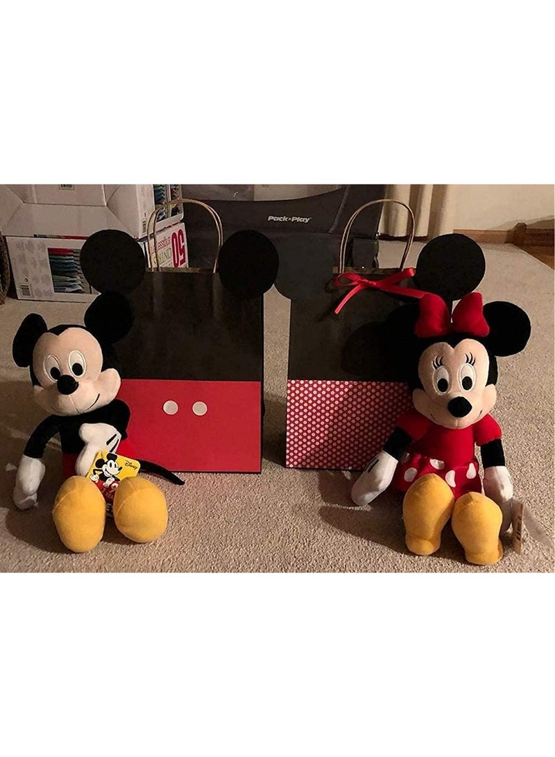 [12 Bags] Kraft Paper Bags With Handles 27 x 21x 11 cm Black Gift Bags For Birthday Party Favors Weddings, Retail, Shopping Bridal - Image 3