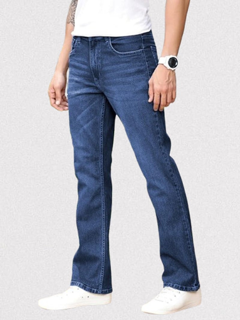 Ben Martin Men's Smart Fit Stretchable Jeans || Dark Blue Mid-Rise Denim Pants with Whisker Wash || Premium Casual Wear Jean for Men || 5 Pocket Jean's for Men's – Size 34 (1) - Image 4