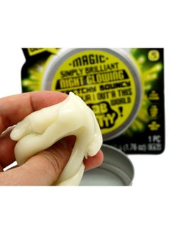 Ja-Ru Lab Putty Glow In The Dark Super Bright Night (1 Unit) By Jaru. Rechargeable Putty Best Thinking Smart Crazy Stress Relief Putty With Tin Sensory Toys Party Favor For Kids And Adults 95781A  - Image 3