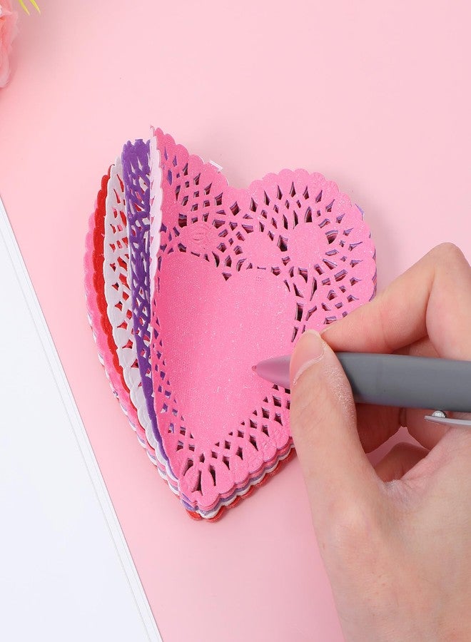 WJIAAA Heart Shaped Paper Doilies,100 Pcs Paper Assorted Sizes Valentine Heart Doilies for Valentine's Mother's Day Wedding Favor Party Decorations 4 inch - Image 3