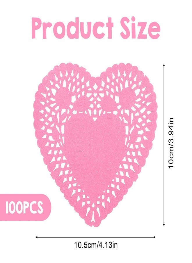 WJIAAA Heart Shaped Paper Doilies,100 Pcs Paper Assorted Sizes Valentine Heart Doilies for Valentine's Mother's Day Wedding Favor Party Decorations 4 inch - Image 5