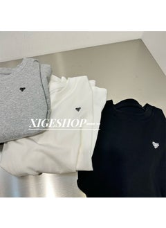 Generic White Love Print Long Sleeve Tee Grey 