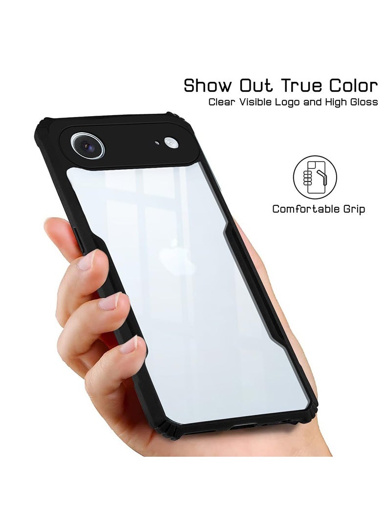 Case Up حافظة متوافقة مع آبل آيفون 17 إير كريستال كلير تكتيكية غطاء خلفي مع حماية 360 درجة، واقي صدمات، غطاء هاتف واقي، ظهر صلب مضاد للخدش (شفاف) - Image 4